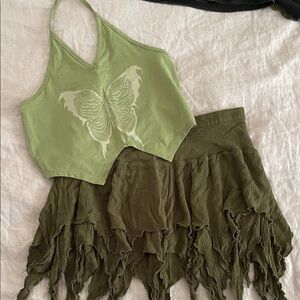 Thorn and Fable Death Butterfly Halter Top